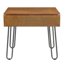 Azalea Park Wood & Metal Hairpin Dropleaf Dining Table