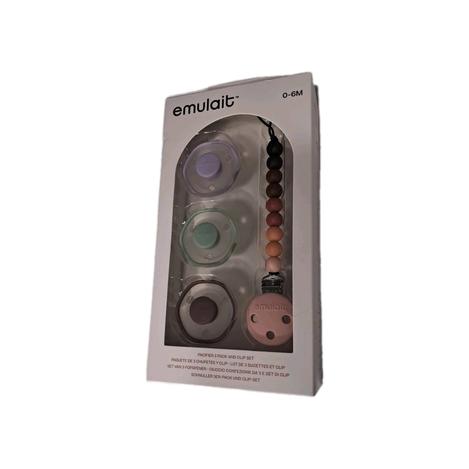 Emulait Pacifier 3 Pack and Clip Gift Set 6+ Months
Opens in a new window or tab