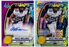 Kalel Mullings 2024 Bowman Chrome X-Fractor & Fuchsia Auto #52/150 Michigan 1st