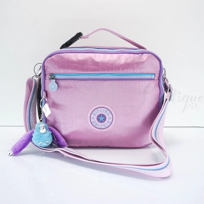 Kipling Ermy Insulated Lunch Bag KI9419 Polyamide EVA Rainbow Pop Pink Metallic