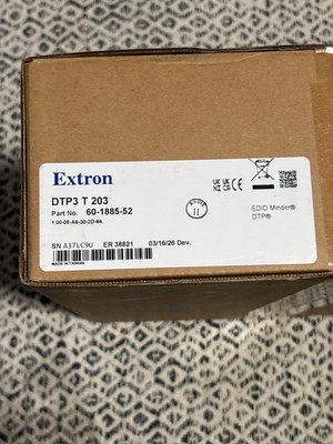 Extron DTP3 T 203 Three Input 4K/60 Switcher W/ Integrated DTP3 Transmitter (NEW