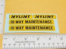 Nylint Cadet Hiway Maintenance Dump Truck Replacement Stickers NY-122