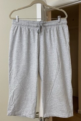 Bonnie Evans Pants Gray Knit Crop Capri Lounge Walking Gym Women's 1X Plus