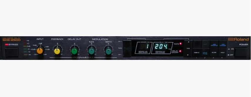 Roland SDE-2500 MIDI DIGIRAL DELAY 64 Delay Setting Memory AC100V 50/60Hz 19W - Image 4 of 4