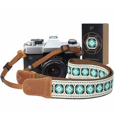 Padwa Lifestyle Camera Strap - 1.5" Crazy Horse Cowhide Head Cotton Strap,Vin...