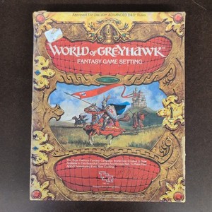 Vintage 1983 TSR World Of Greyhawk Fantasy Game Setting Boxed AD&D missing Maps