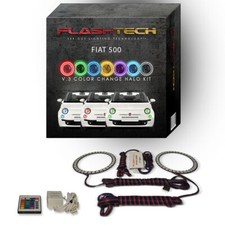 RGB Angel Eye LED Halo Ring kit with IR Remote for 2012-2013 Fiat 500 Headlights