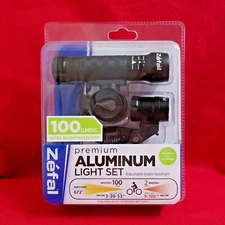 Zefal Deluxe Aluminum Bike Light Set (Multiple Modes, Adjustable) New