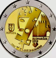 Portugal Coin 2€ Euro 2012 Guimaraes European Culture Capital UNC castle sword 2