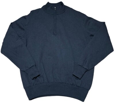 FootJoy Performance Wool 1/4 Zip Sweater L Black Lined Windbreaker