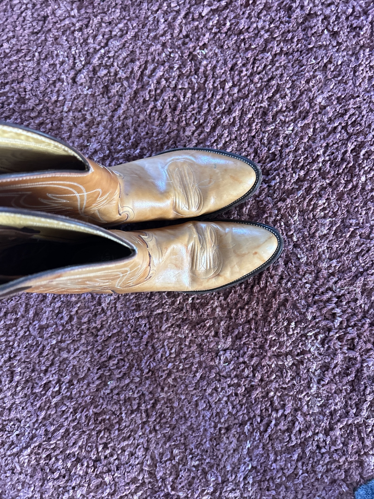 Justin COWBOY Boots Size 9.5 D Style 1632 Registered Number 25512 eBay