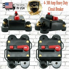 4x 300 Amp Circuit Breaker Replaced Fuse Holder Car Marine Stereo Fuse 12V