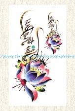 body tattoos temporary lotus flower temporary tattoo