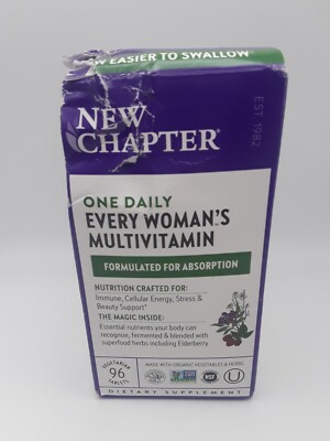 New Chapter Every Woman s Multivitamin 96ct Expires 6/2026 *Box Damaged*