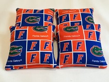 4 CORNHOLE BEAN BAG CORN HOLE BAGGO FLORIDA GATORS TAILGATE TOSS P