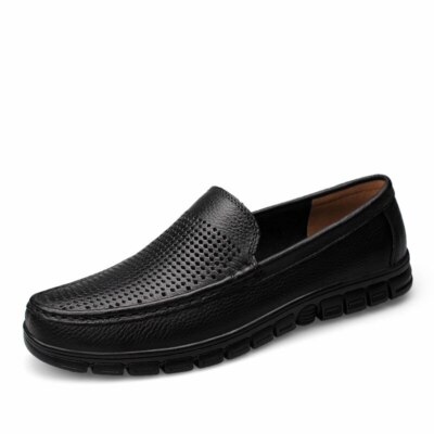 Men's Loafers Hollow Out Casual Shoes Breathable Anti-slip Driving Shoes 