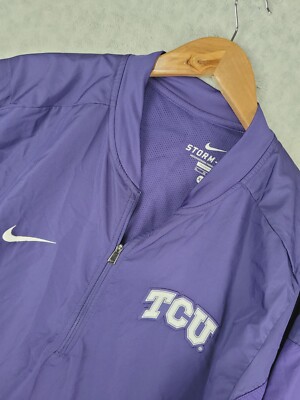 TCU Hornfrog Windbreaker Men Size XL Nike Storm Fit 1/4 Zip Pullover Hot Jacket