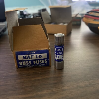 BAF 10 Buss Fuses (Lot Of 3) 10A 250V BAF-10 fast acting midget fuse