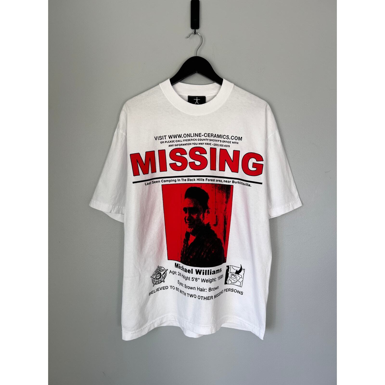 Online Ceramics Blair Witch Missing Tee White Medium NWT-image