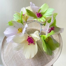 Handmade Goose Feather Flowers Vine for Hats Fascinator Costume Show Art Display