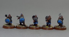 Dwarf Warriors metal x5 Pro Painted  Lotr lord of the rings