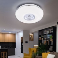 Deckenlampe Deckenleuchte Wohnzimmerlampe Led Flurleuchte Satiniert Rund D 34 Cm