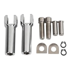 Chrome 2 3/4" Long Footpeg Support Extension For Harley Fat Boy Softail FLSTF