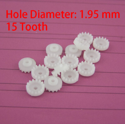 15 Teeth Plastic Crown Gears Sector Gear Toy Model Car Robot DIY 1.95mm Hole Cog
