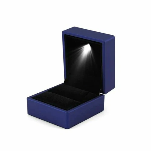 2 Stück Heiß Schmuckkästchen LED Ring Box Verlobung und Hochzeit Geschenkbox für Damen Neu - Bild 8 von 15