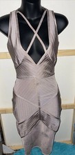 M Blush Strappy V-Neck Sleeveless Bodycon Prom Evening Party Club Dress US 4