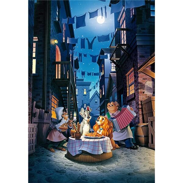 Jigsaw Puzzle Disney 'moonlight Dinner' Luminous Type 1000p Tenyo