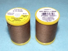 Coats and Clark Cotton All Purpose Thread, 225 yards, Summer Brown (8360)