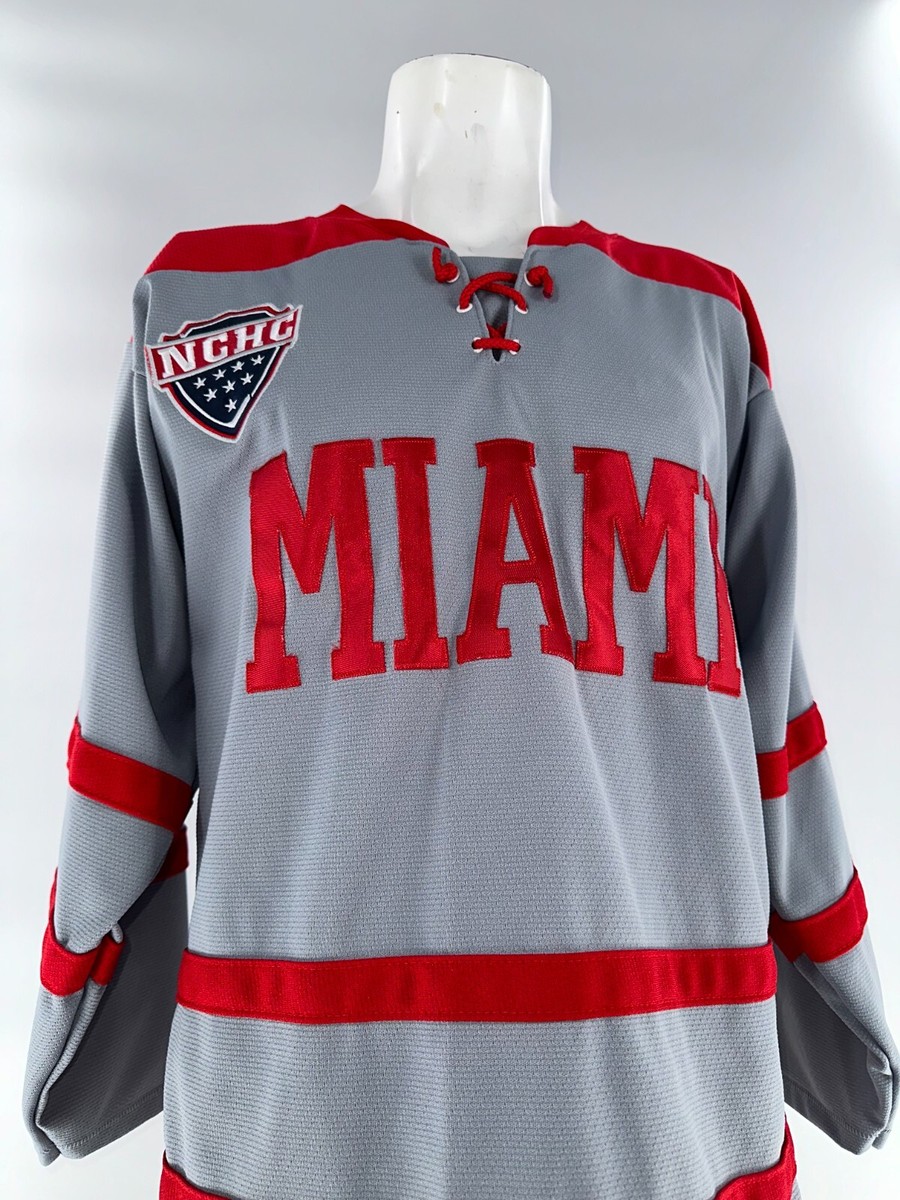 Miami Redhawks Athletic Knit Hockey Jersey Men S Gray 100