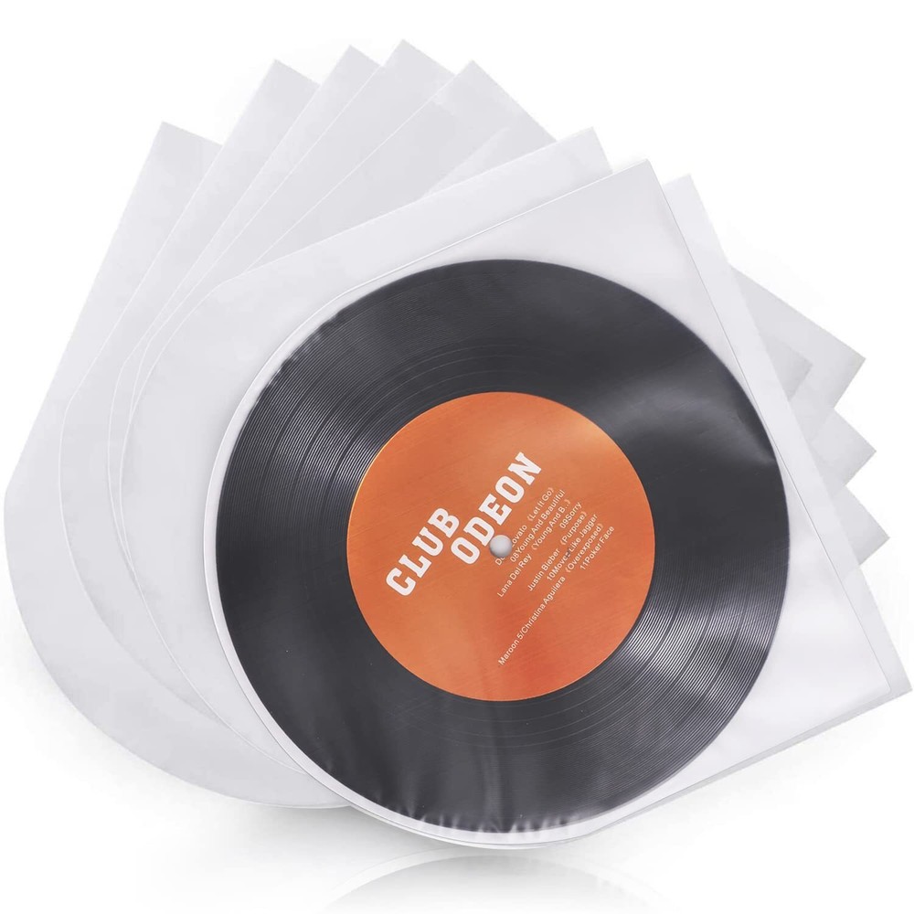 100 Pcs Vinyl Record Inner Sleeves for 10 Inch LP Albums