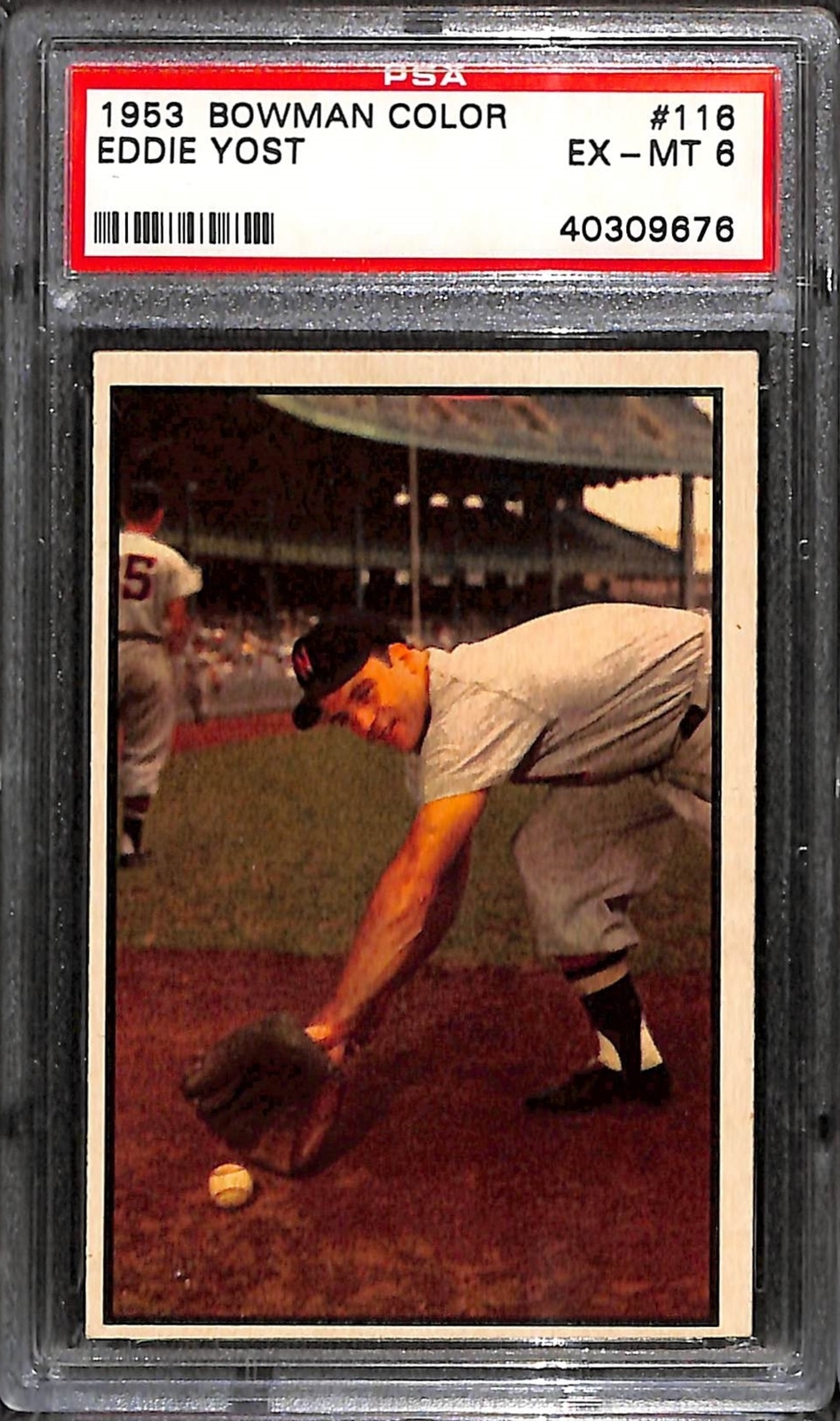 1953 Bowman Color #116 Eddie Yost PSA 6 EX-MT 40309676