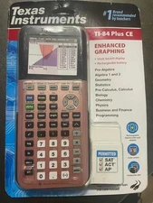 texas instruments ti-84 plus ce color graphing calculator, rose gold