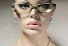 Sleek Horn Pattern IYOKO INYAKE IY259 Rectangular Eyeglass Frames, Medium Large