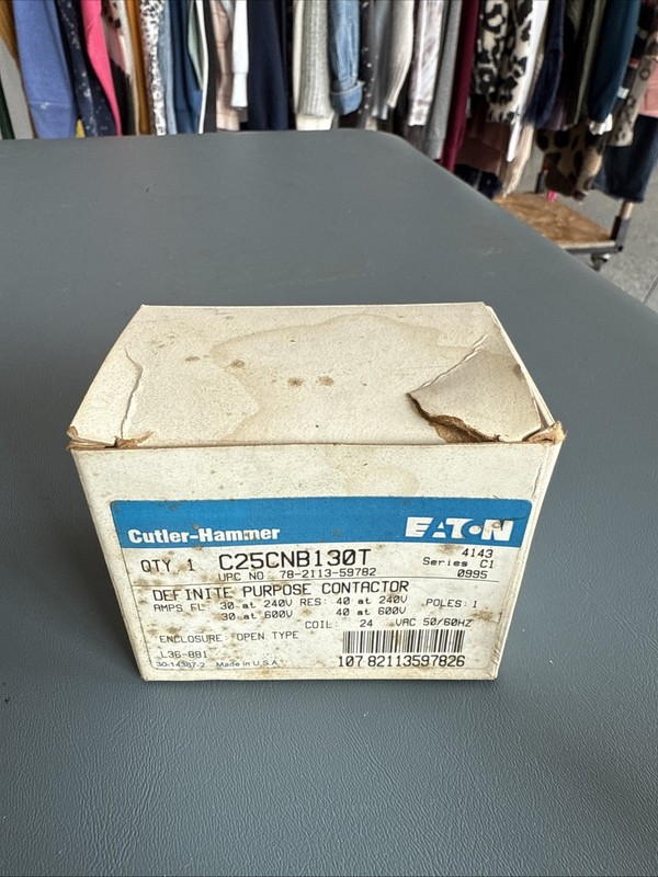 Cutler-Hammer Definate Purpose Contactor  C25CNB130T - New Old Stock - Open Box