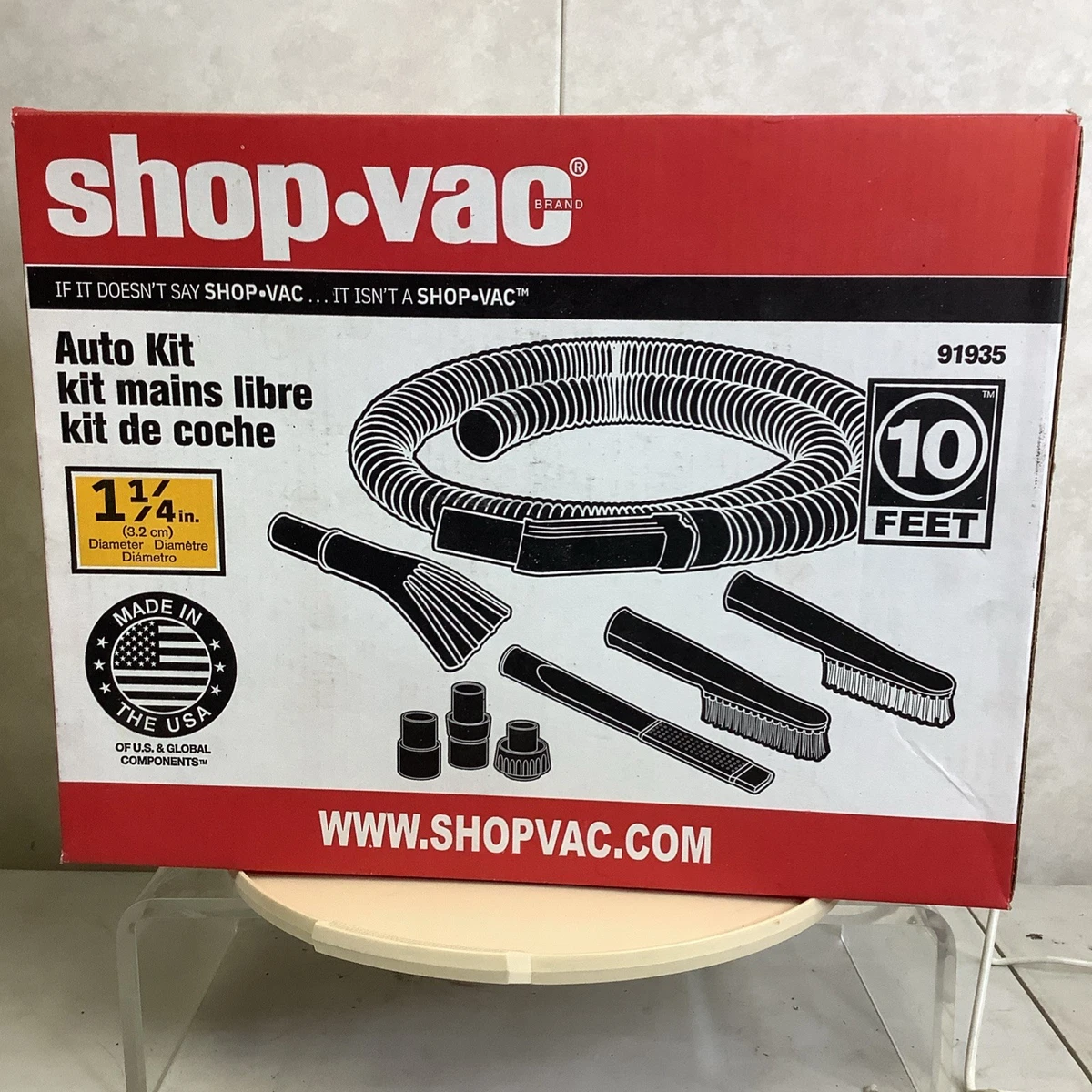 Shop-Vac 9050333 Manguera, 2.5 Pulgadas De Diámetro X 8 Pies De Largo Largo Alcance Manguera De Vacio Negro 1 Paquete Y 90662 Bolsas De
