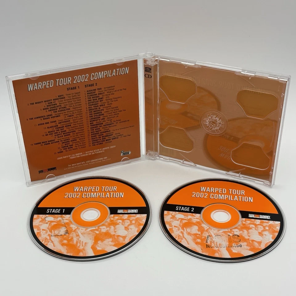 Vans Warped Tour 2002 Tour Compilation ✅ 2 Disc CD Set 2002 ✅ Punk Rock Ska Emo Foto 3 de 3