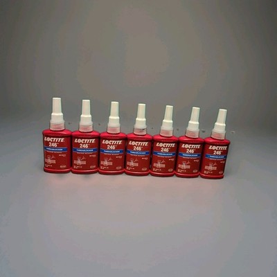 Lot Of 7 - Loctite 234172, 246 Threadlocker Blue Liquid, 50 mL Bottles