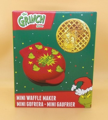 Uncanny Brands Dr. Seuss The Grinch Mini Waffle Maker - Small Kitchen Appliance