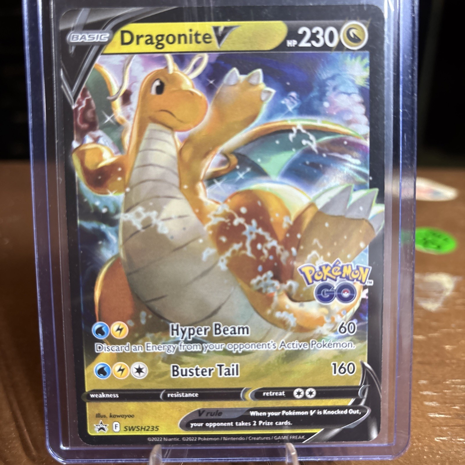 Pokemon TCG Dragonite V SWSH235 Black Star Promo Pokemon Go NM/MT