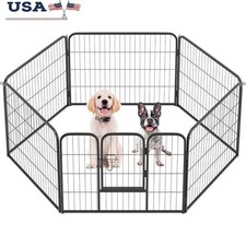 Pet Playpen Durable Metal Puppy Fence Indoor Outdoor Safe Play Area Portable New
