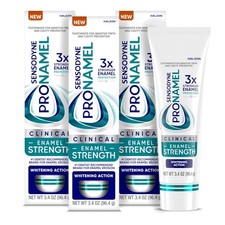 Clinical Enamel Strength Toothpaste, Whitening Action, 3.4 oz 3 Pack