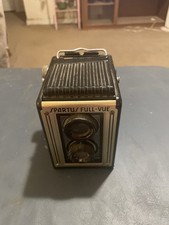 Vintage Spartus Full-Vue Box Camera 120 Film Top View Chicago USA w/Strap As-is