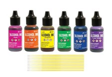 Ranger Alcohol Inks Set Bundles - 6 Bottles of Tim Holtz Alcohol Inks with