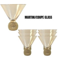 Martini Glass / Cocktail Coupe – Gold Ball Stem Edition 6piece