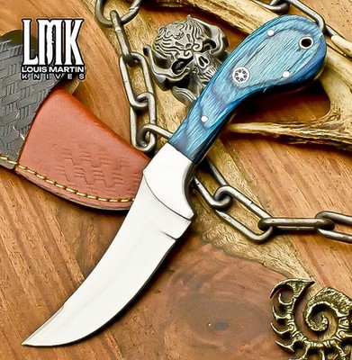 LMK Forged Skinner Knife AUS-10 Steel Hard Wood Steel Guard Gift Veterans Gift