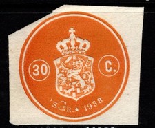 Netherlands 1959 50c Revenue Cut Square No Gum - S51292